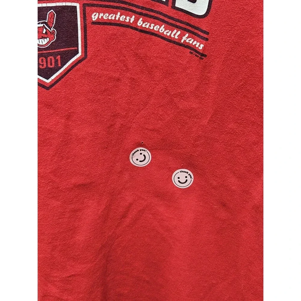 Nike Men XL Red Cleveland Indians Top Sporty Vintage Retro Fan Wear MLB Baseball